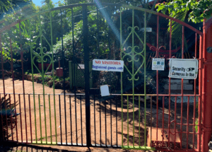 Picture of gate at the Judy House Hostel