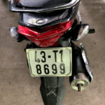 Picture of license plate of motorcycle rental