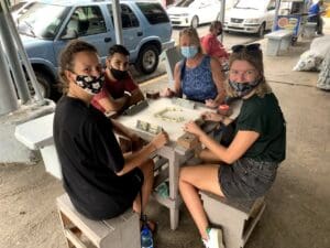 Hostel Mom with her "kids" in Panama