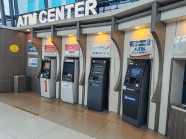 ATM cluster in at airport