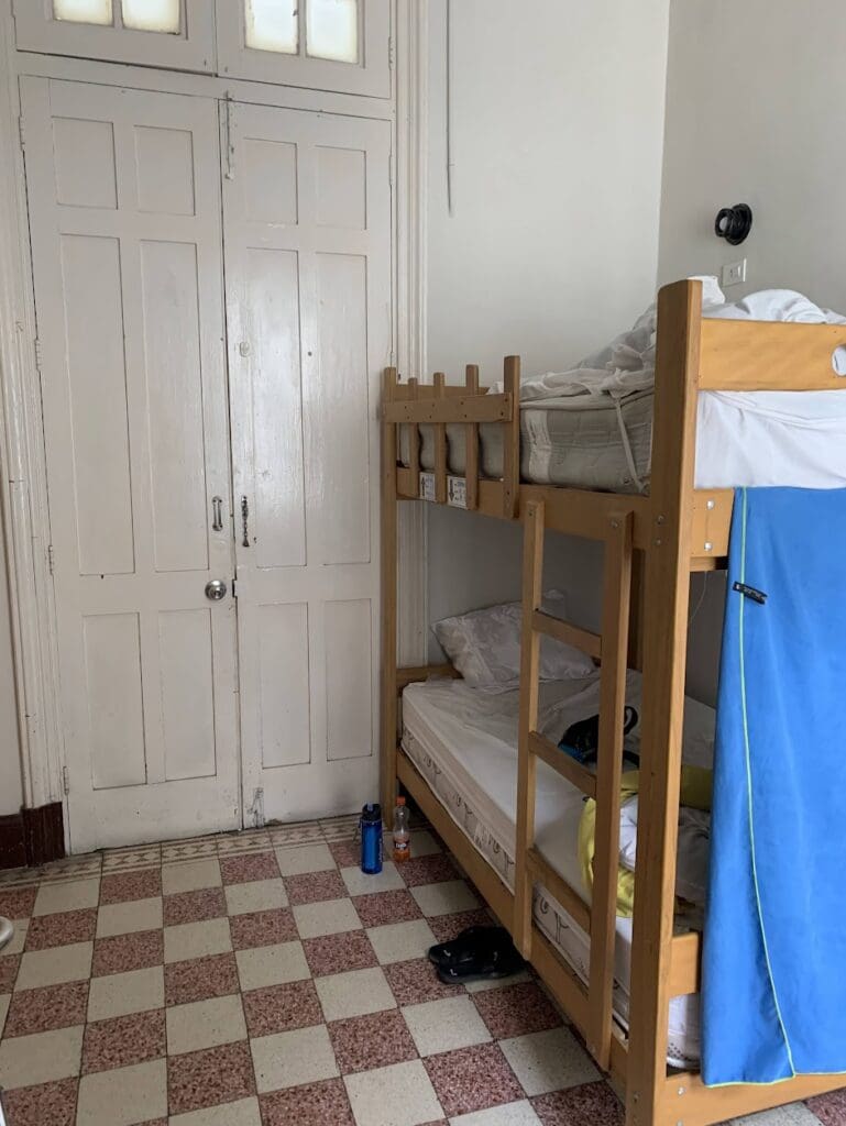 Hostel dorm room in Lima Peru